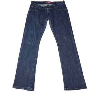Vintage Levis 504 Tilted Jeans Womens 30x31 Dark Wash Straight Leg Low Rise Blue